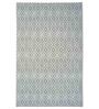 White Geometric Wool 4 ft x 6 ft Hand Woven Carpet