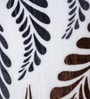 Brown Wool Floral 350 GSM Premium Double bed blanket