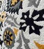 White Wool Floral 4 x 6 Feet Hand Tufted Carpet Hand Tufted Carpet