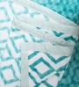 Blue Wool Geometric 350 GSM Premium Double bed blanket