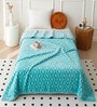 Blue Wool Geometric 350 GSM Premium Single bed blanket