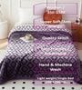 Purple Wool Geometric 350 GSM Premium Single bed blanket