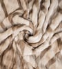 Brown Wool Geometric 350 GSM Premium Single bed blanket