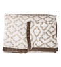 Brown Wool Geometric 350 GSM Premium Single bed blanket