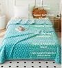 Blue Wool Geometric 350 GSM Premium Single bed blanket