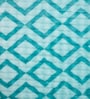 Blue Wool Geometric 350 GSM Premium Single bed blanket