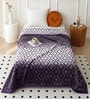 Purple Wool Geometric 350 GSM Premium Single bed blanket