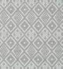 White Geometric Wool 5 ft x 7 ft Hand Woven Carpet