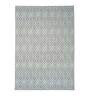 White Geometric Wool 5 ft x 7 ft Hand Woven Carpet