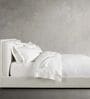 Whitelush Linen King Size Bed in White Colour