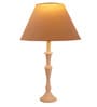 Rhombus Beige Cottan Fabric Shade Night Lamp With Metal Base