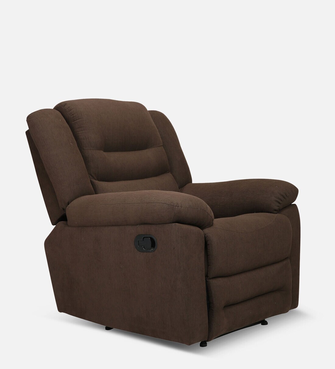 Buy Madrid Fabric Manual 1 Seater Recliner in Brown Colour Online ...