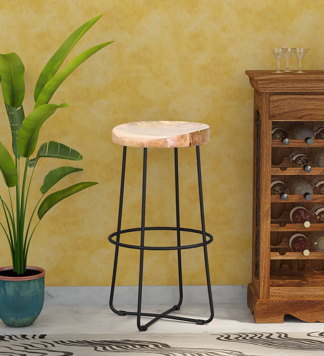 Buy Wilroy Bar stool By Bohemiana Online Industrial Bar Stools Bar Furniture Furniture