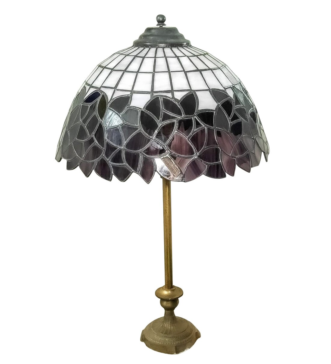 Buy Wine Purple Stained Glass Shade Tiffany Table Lamp with Antique