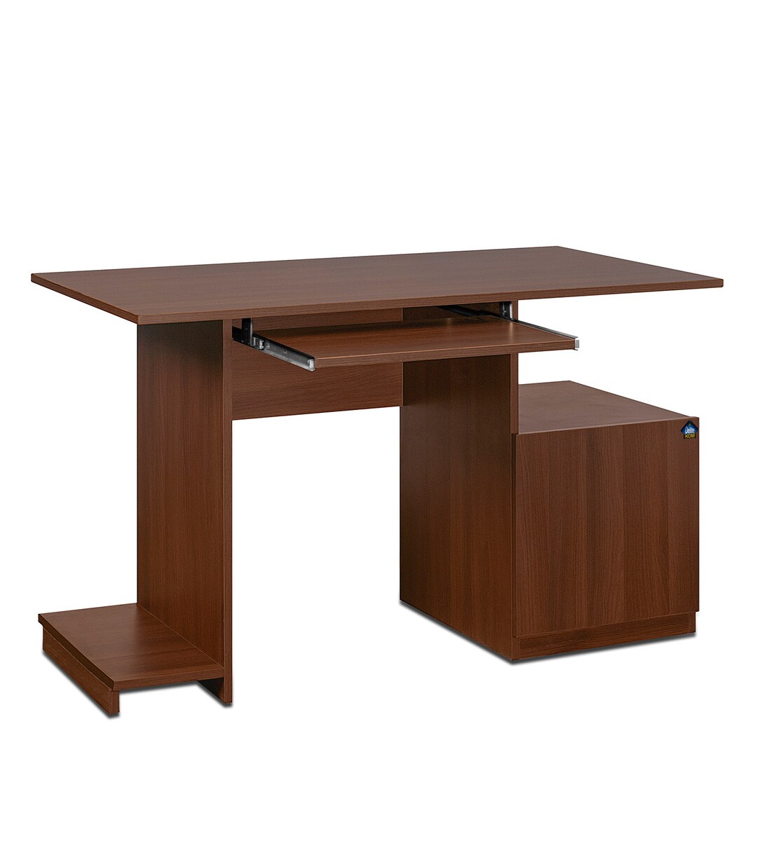 Buy Wing Computer Table in Acacia Dark Finish Online Computer Tables