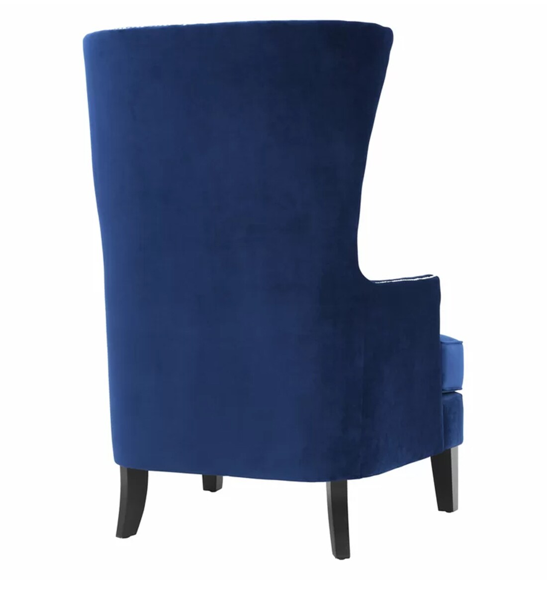 Buy Perth Wing Chair in Blue Colour by Furncasa Online Solid Color