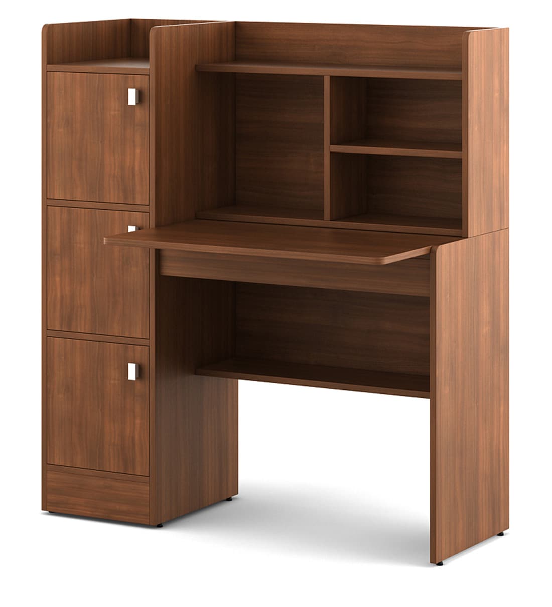Buy Winner Hutch Table with & Bookshelf in Rigato Walnut Finish
