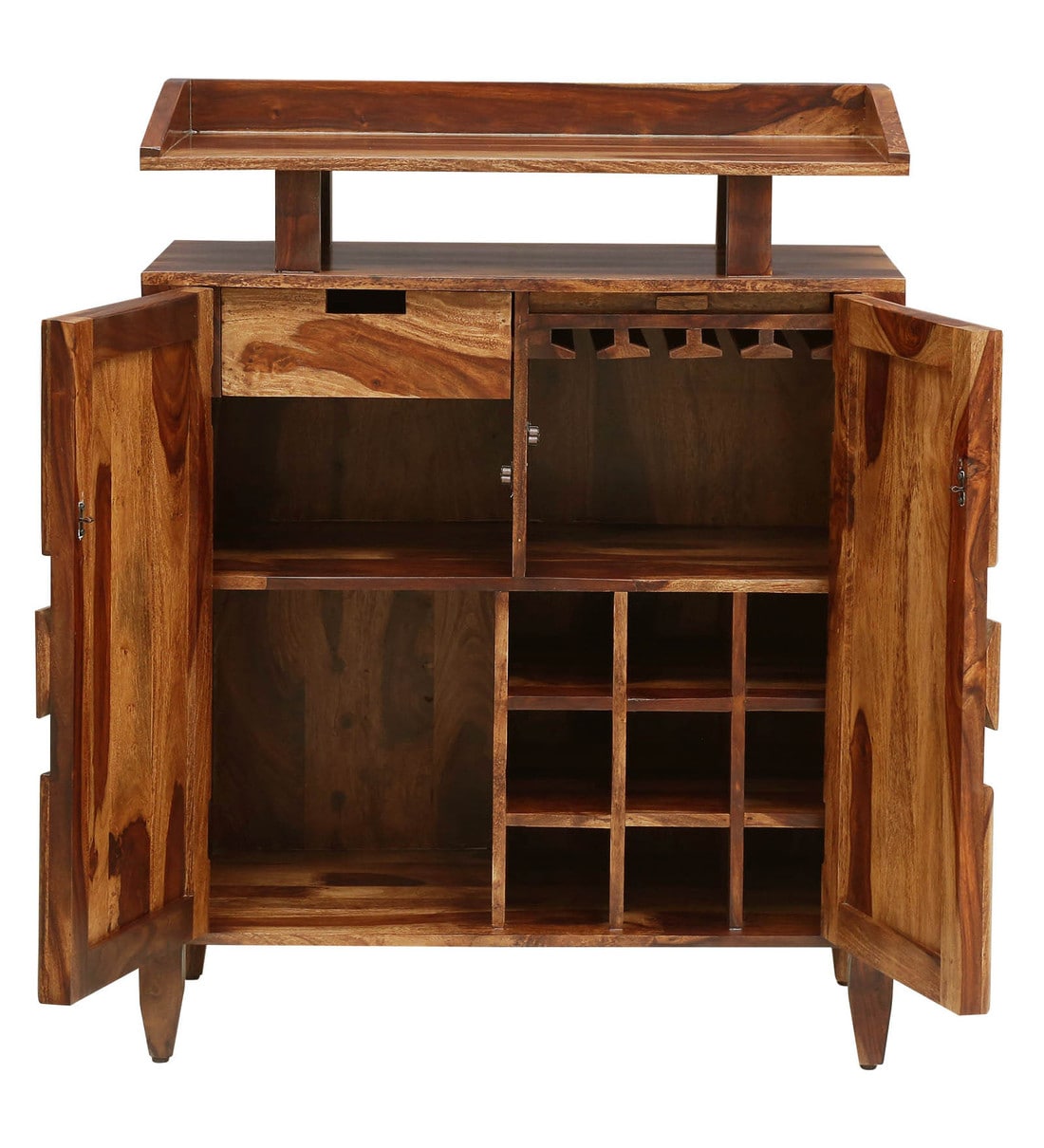 Buy Winston Solid Wood Bar In Rustic Teak Finish By Woodsworth