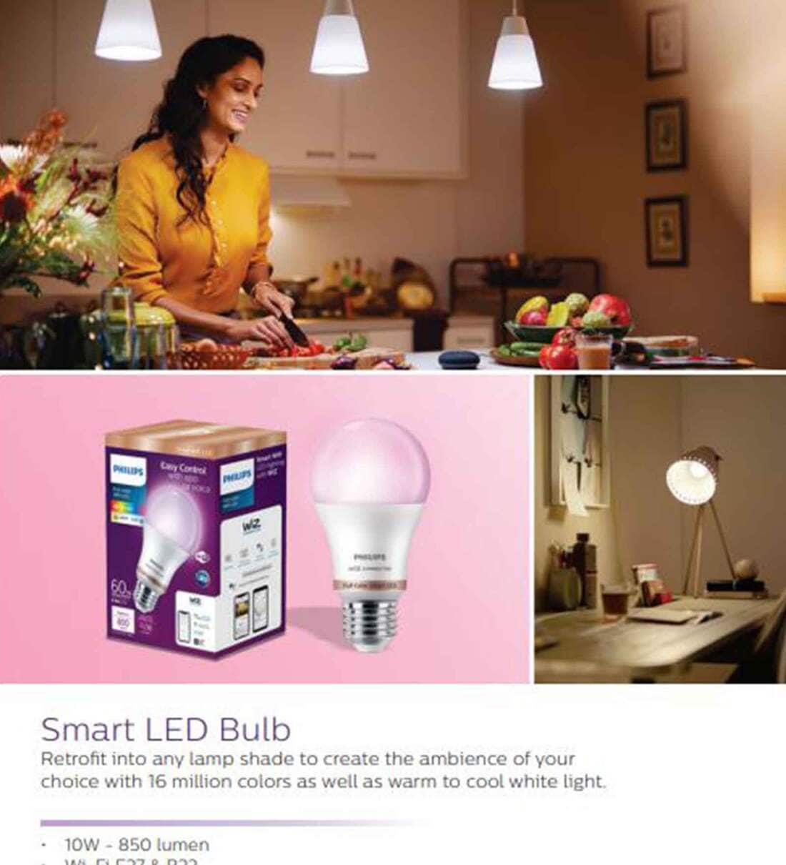 Buy Wiz Philips Wiz Full Colour 12W Led Bulb E27 by Philips Online