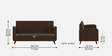 Wiki Velvet 3 Seater Sofa In Cholocate Brown Colour