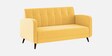 Wiki Velvet 3 Seater Sofa in Turmeric Yellow Colour