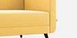 Wiki Velvet 3 Seater Sofa in Turmeric Yellow Colour