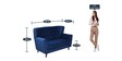Imelda Velvet 2 Seater Sofa In Royal Blue Colour