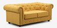 Winchester Fabric 2 Seater Sofa in Yellow Colour