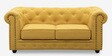 Winchester Fabric 2 Seater Sofa in Yellow Colour
