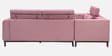Winchester Chenille Fabric Corner Sofa With Adjustable Headrests in Blush Pink Colour