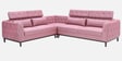 Winchester Chenille Fabric Corner Sofa With Adjustable Headrests in Blush Pink Colour