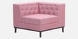 Winchester Chenille Fabric Corner Sofa With Adjustable Headrests in Blush Pink Colour