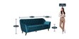 Windsor Velvet 3 Seater Sofa In Bottle Green Colour