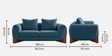 Wishper Boucle Fabric 2 Seater Sofa In Classic Blue Colour