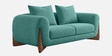 Wishper Boucle Fabric 2 Seater Sofa In Ocean Blue Colour