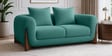 Wishper Boucle Fabric 2 Seater Sofa In Ocean Blue Colour