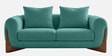Wishper Boucle Fabric 2 Seater Sofa In Ocean Blue Colour