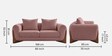 Wishper Boucle Fabric 2 Seater Sofa In Rose Pink Colour