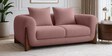 Wishper Boucle Fabric 2 Seater Sofa In Rose Pink Colour