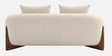 Wishper Boucle Fabric 2 Seater Sofa In Shell White Colour