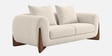Wishper Boucle Fabric 2 Seater Sofa In Shell White Colour