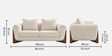 Wishper Boucle Fabric 2 Seater Sofa In Shell White Colour
