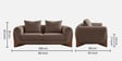 Wishper Boucle Fabric 2 Seater Sofa In Truffle Brown Colour