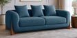 Wishper Boucle Fabric 3 Seater Sofa In Classic Blue Colour