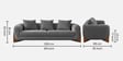 Wishper Boucle Fabric 3 Seater Sofa In Lava Grey Colour