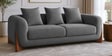 Wishper Boucle Fabric 3 Seater Sofa In Lava Grey Colour
