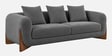 Wishper Boucle Fabric 3 Seater Sofa In Lava Grey Colour