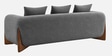 Wishper Boucle Fabric 3 Seater Sofa In Lava Grey Colour