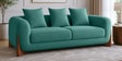 Wishper Boucle Fabric 3 Seater Sofa In Ocean Blue Colour