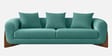 Wishper Boucle Fabric 3 Seater Sofa In Ocean Blue Colour